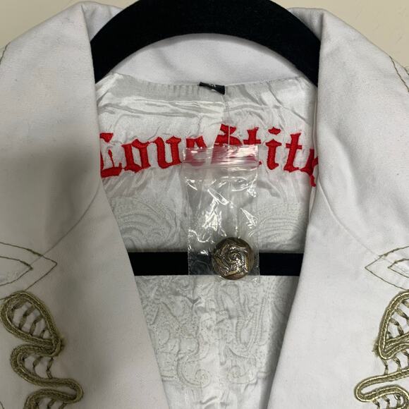 NWT Lovestitch White Embroidered Blazer Size Medium - Picture 9 of 10